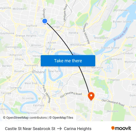 Castle St Near Seabrook St to Carina Heights map