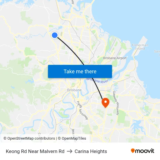 Keong Rd Near Malvern Rd to Carina Heights map