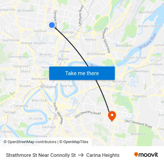 Strathmore St Near Connolly St to Carina Heights map