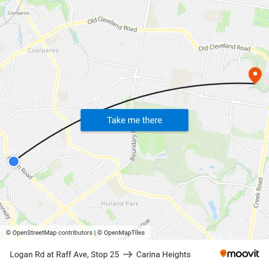 Logan Rd at Raff Ave, Stop 25 to Carina Heights map
