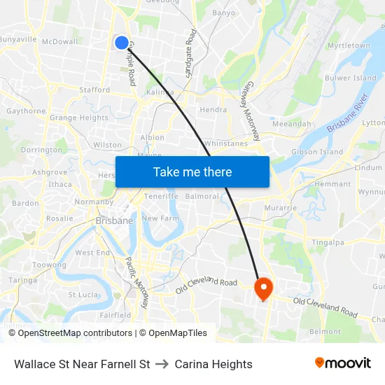 Wallace St Near Farnell St to Carina Heights map