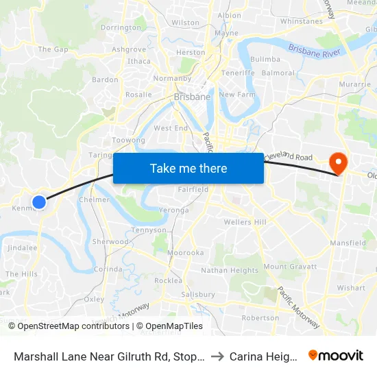 Marshall Lane Near Gilruth Rd, Stop 36 to Carina Heights map
