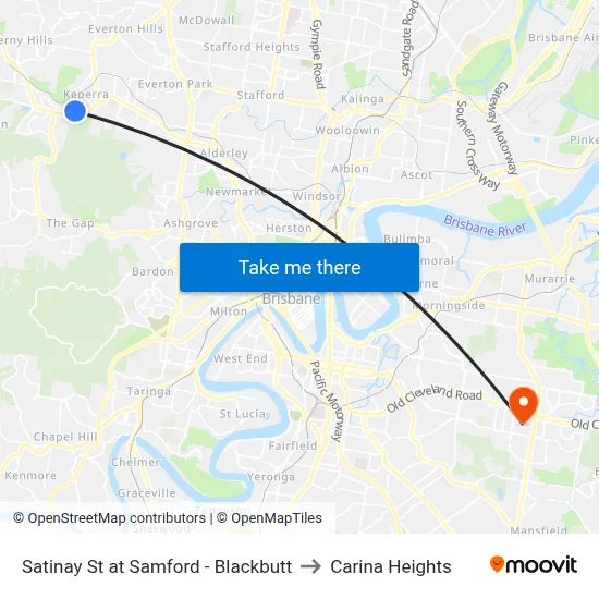 Satinay St at Samford - Blackbutt to Carina Heights map