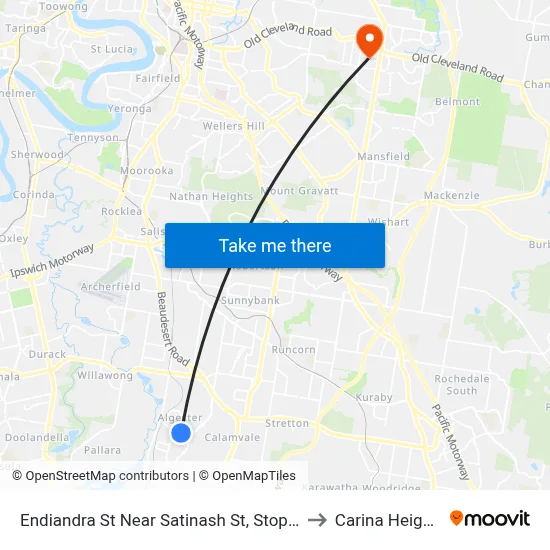Endiandra St Near Satinash St, Stop 87 to Carina Heights map