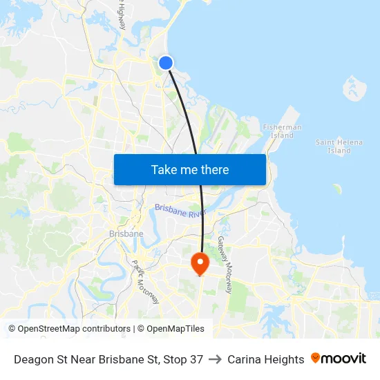 Deagon St Near Brisbane St, Stop 37 to Carina Heights map