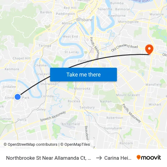 Northbrooke St Near Allamanda Ct, Stop 59 to Carina Heights map