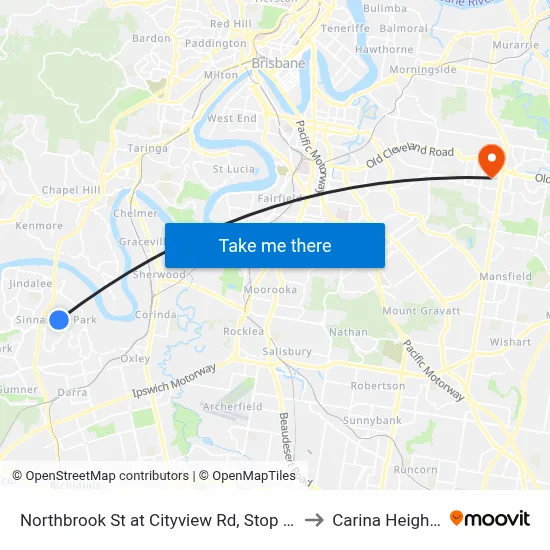 Northbrook St at Cityview Rd, Stop 59 to Carina Heights map