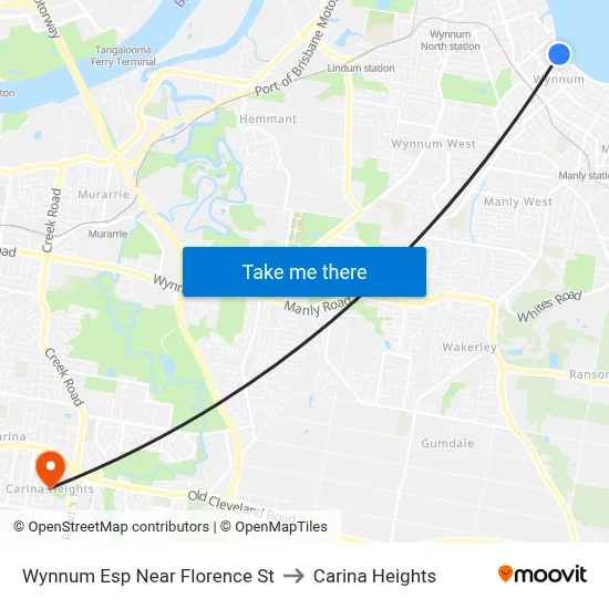 Wynnum Esp Near Florence St to Carina Heights map