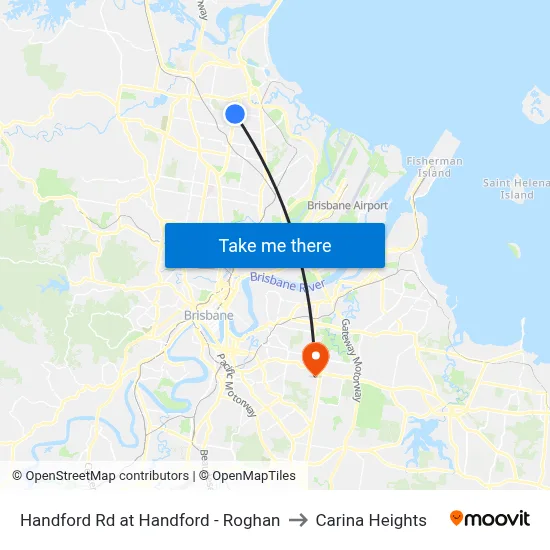 Handford Rd at Handford - Roghan to Carina Heights map