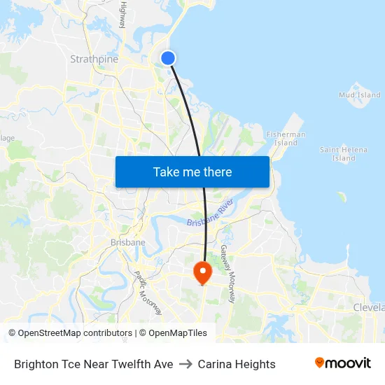 Brighton Tce Near Twelfth Ave to Carina Heights map