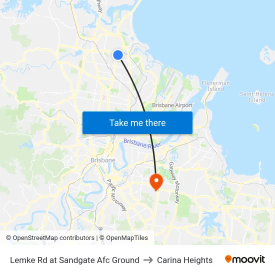 Lemke Rd at Sandgate Afc Ground to Carina Heights map