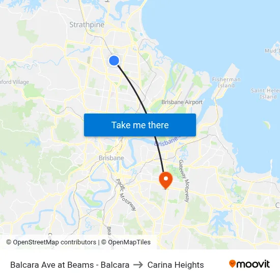 Balcara Ave at Beams - Balcara to Carina Heights map