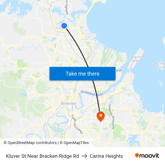 Kluver St Near Bracken Ridge Rd to Carina Heights map