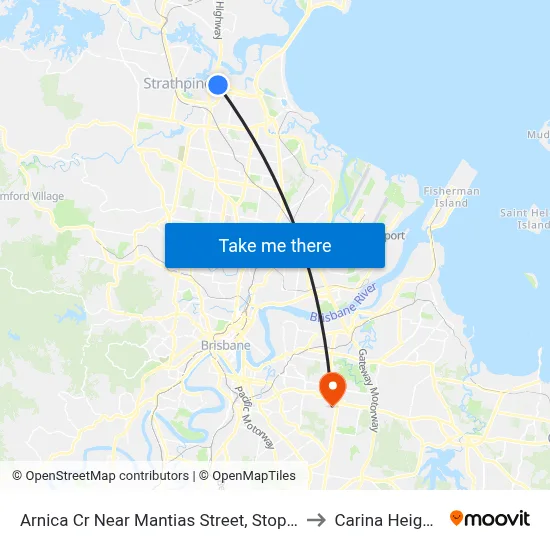 Arnica Cr Near Mantias Street, Stop 56 to Carina Heights map