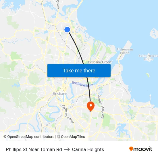 Phillips St Near Tomah Rd to Carina Heights map