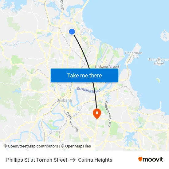 Phillips St at Tomah Street to Carina Heights map