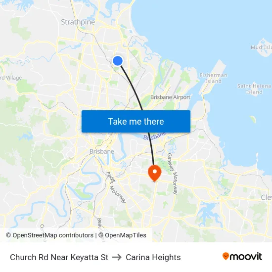 Church Rd Near Keyatta St to Carina Heights map