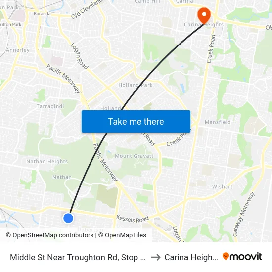 Middle St Near Troughton Rd, Stop 53 to Carina Heights map