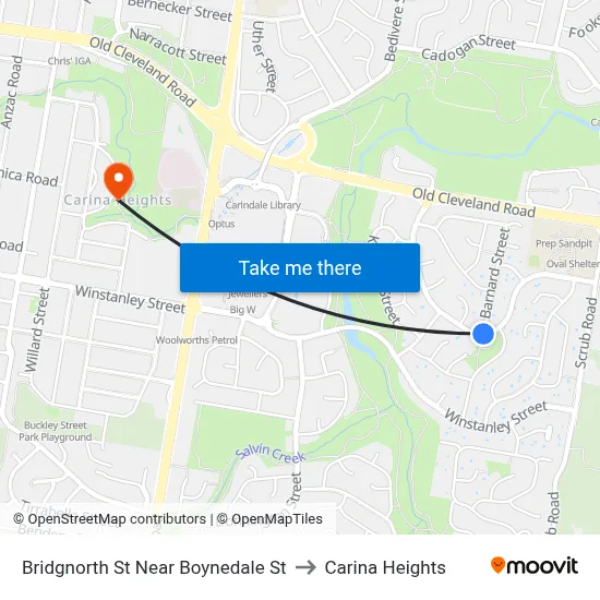 Bridgnorth St Near Boynedale St to Carina Heights map
