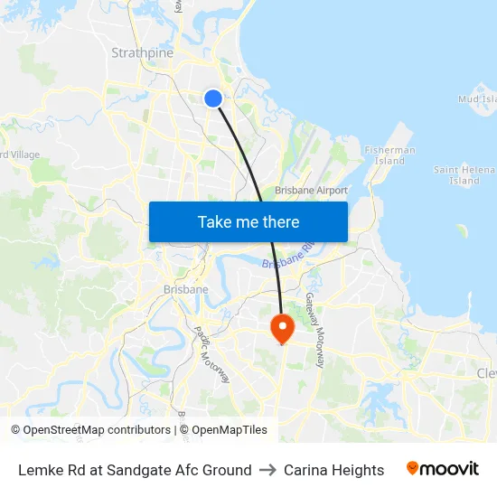 Lemke Rd at Sandgate Afc Ground to Carina Heights map