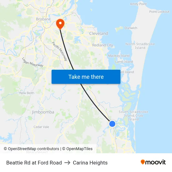 Beattie Rd at Ford Road to Carina Heights map