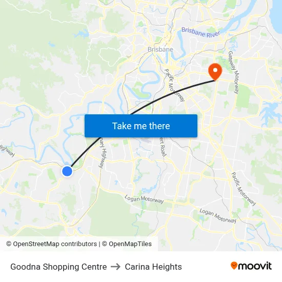 Goodna Shopping Centre to Carina Heights map