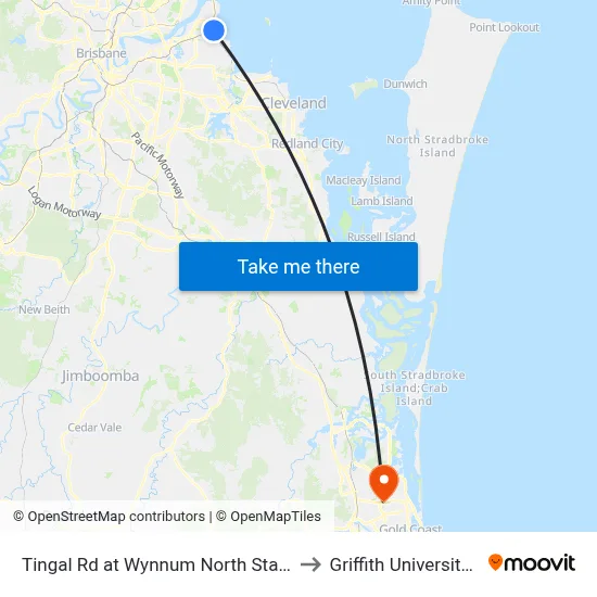 Tingal Rd at Wynnum North State School, Stop 10/5 to Griffith University Gold Coast map