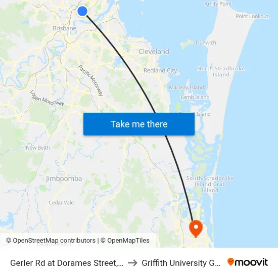 Gerler Rd at Dorames Street, Stop 37/36 to Griffith University Gold Coast map