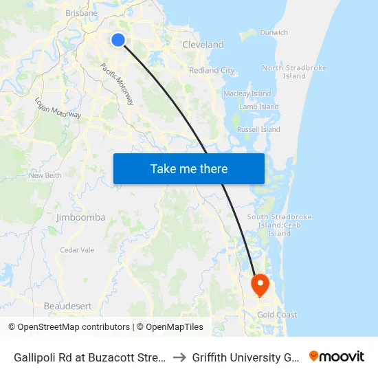 Gallipoli Rd at Buzacott Street, Stop 48a to Griffith University Gold Coast map