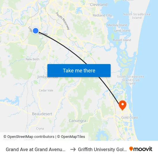 Grand Ave at Grand Avenue Cascade to Griffith University Gold Coast map