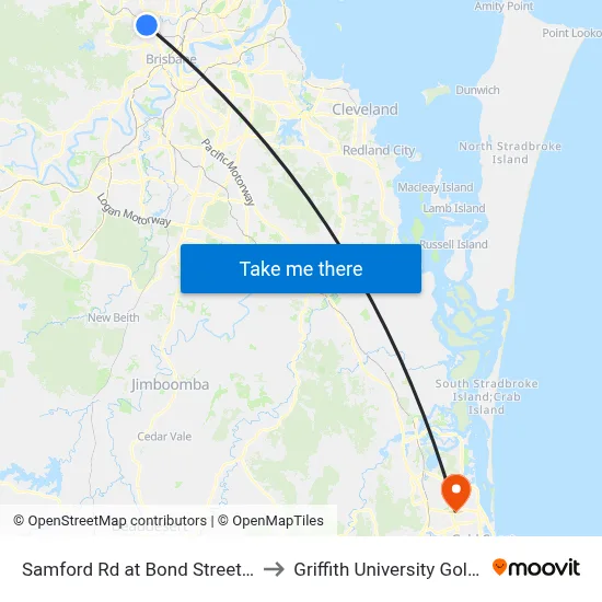 Samford Rd at Bond Street, Stop 29 to Griffith University Gold Coast map
