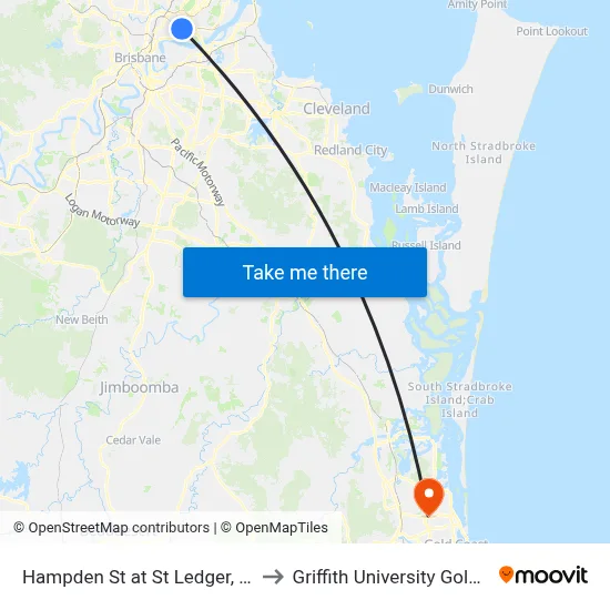 Hampden St at St Ledger, Stop 29 to Griffith University Gold Coast map