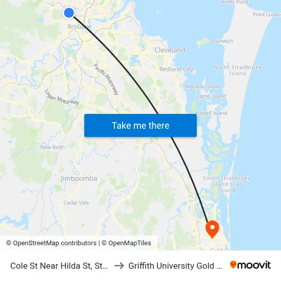Cole St Near Hilda St, Stop 27 to Griffith University Gold Coast map