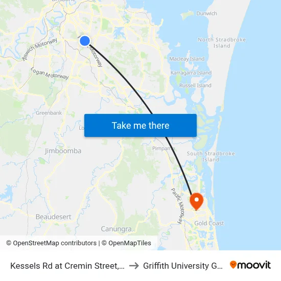 Kessels Rd at Cremin Street, Stop 60/45 to Griffith University Gold Coast map