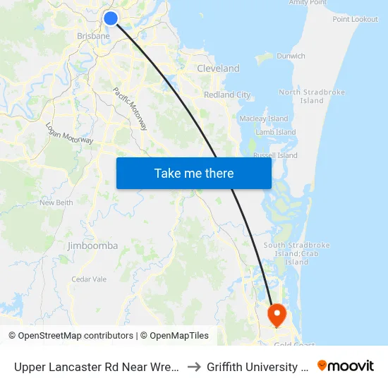 Upper Lancaster Rd Near Wren Street, Stop 25 to Griffith University Gold Coast map