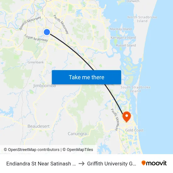 Endiandra St Near Satinash St, Stop 87 to Griffith University Gold Coast map