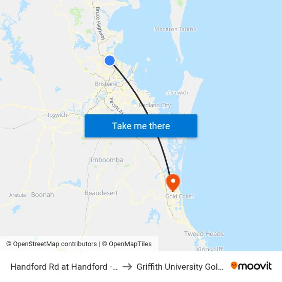 Handford Rd at Handford - Roghan to Griffith University Gold Coast map