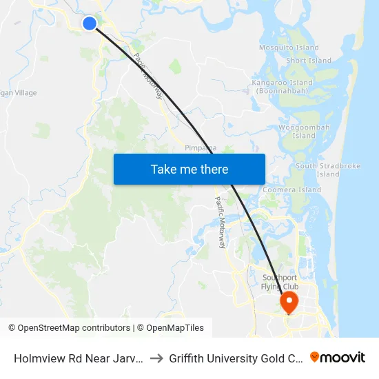Holmview Rd Near Jarvis St to Griffith University Gold Coast map