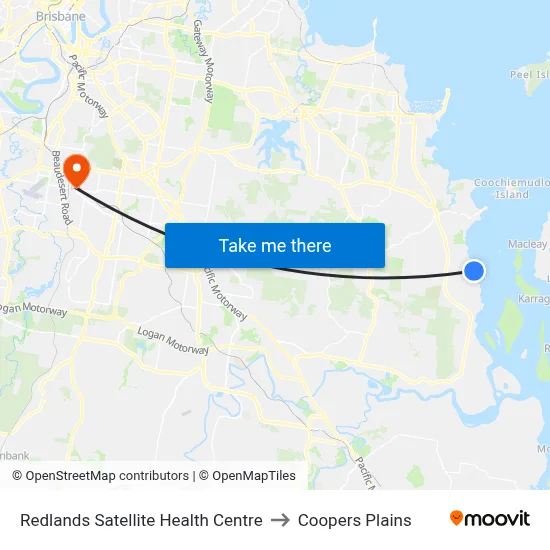 Redlands Satellite Health Centre to Coopers Plains map