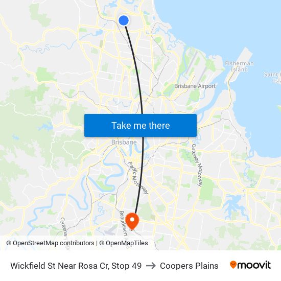 Wickfield St Near Rosa Cr, Stop 49 to Coopers Plains map