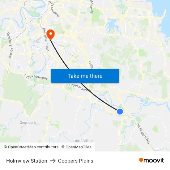 Holmview Station to Coopers Plains map