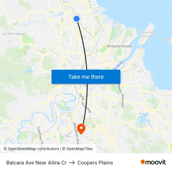 Balcara Ave Near Allira Cr to Coopers Plains map