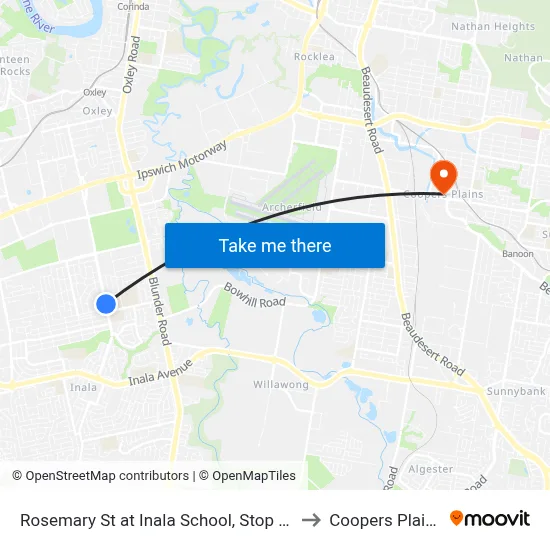 Rosemary St at Inala School, Stop 75 to Coopers Plains map