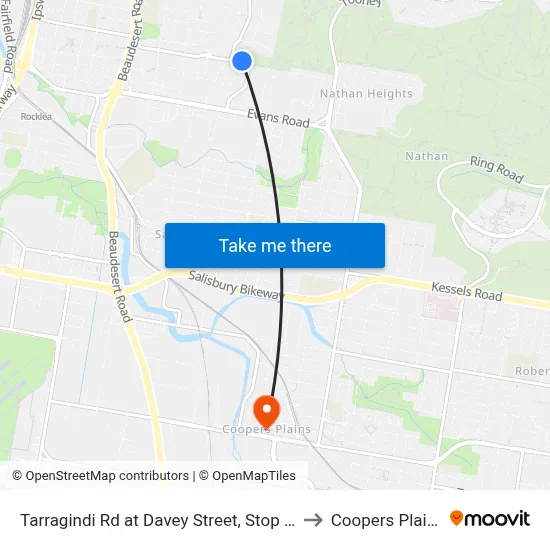 Tarragindi Rd at Davey Street, Stop 40 to Coopers Plains map