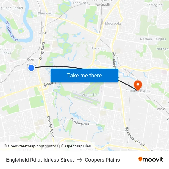Englefield Rd at Idriess Street to Coopers Plains map