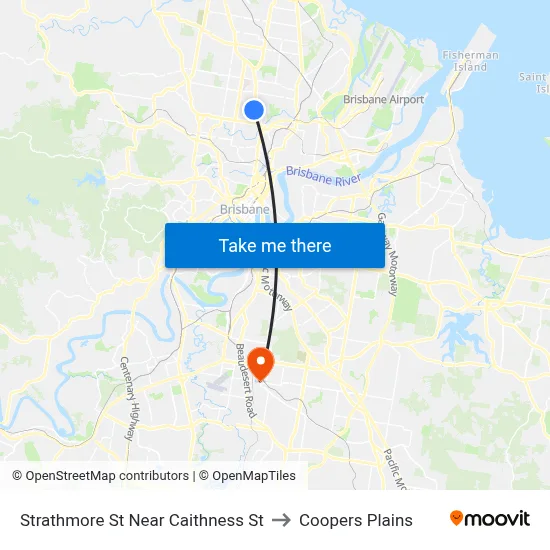 Strathmore St Near Caithness St to Coopers Plains map