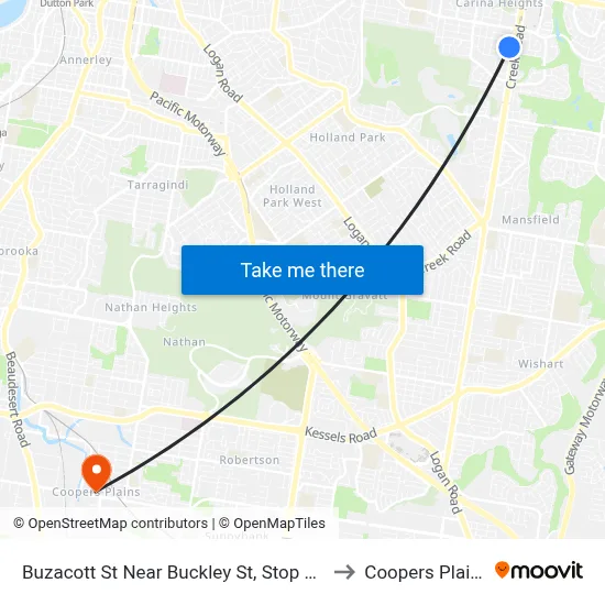 Buzacott St Near Buckley St, Stop 48a to Coopers Plains map