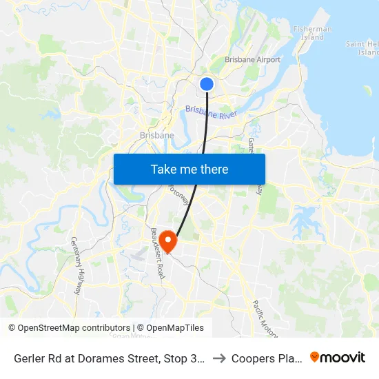 Gerler Rd at Dorames Street, Stop 37/36 to Coopers Plains map