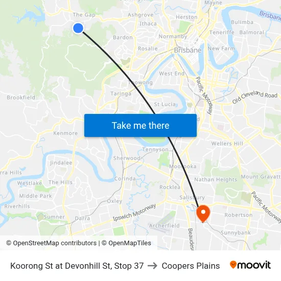 Koorong St at Devonhill St, Stop 37 to Coopers Plains map