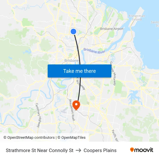 Strathmore St Near Connolly St to Coopers Plains map